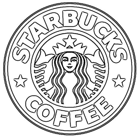 Starbucks Logo Coloring Page Sketch Coloring Page