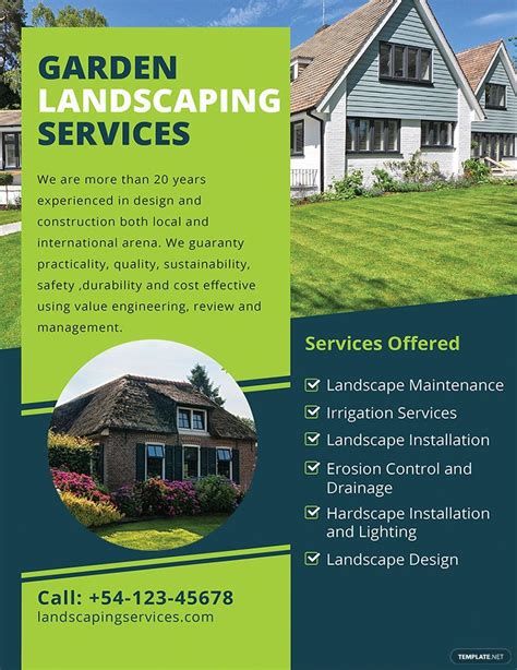 Landscaping Flyer Template Word