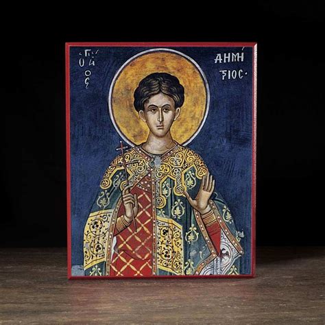 Saint Demetrios (Athos) Icon - S349 | Christian virtues, Christian world, Early christian