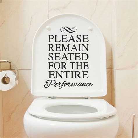 Funny Toilet Vinyl Decal Sticker From Trendy Wall Designs