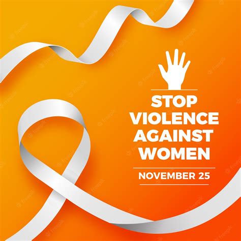 Premium Vector | Elimination of violence against women - awareness ribbon