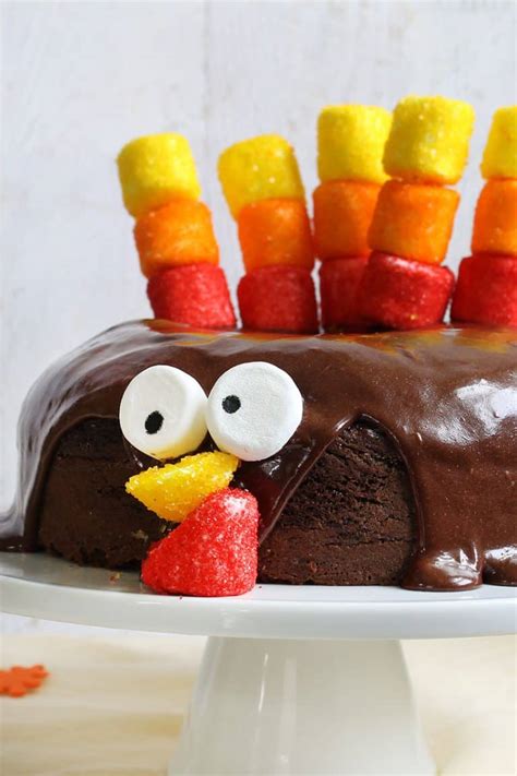 CHOCOLATE TURKEY CAKE--EASY, fun cake for Thanksgiving