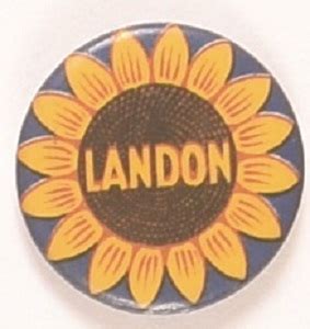 Lot Detail - Alf Landon Blue Sunflower