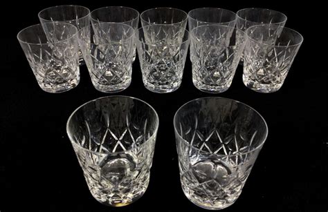 Lot - (12) 4in Royal Doulton Crystal Tumbler Glasses