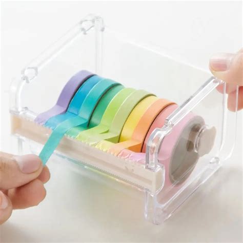 Masking Tape Cutter Washi Tape Storage Organizer Cutter Office Tape Dispenser-in Office Adhesive ...