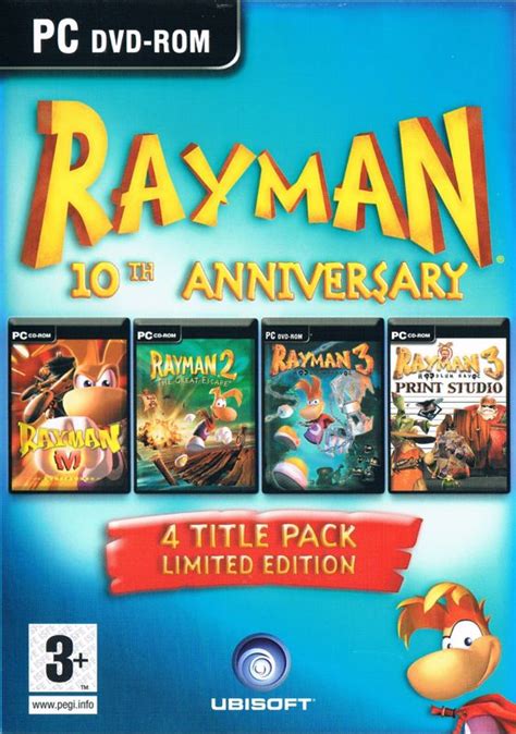 Rayman: 10th Anniversary Collection (2005) box cover art - MobyGames