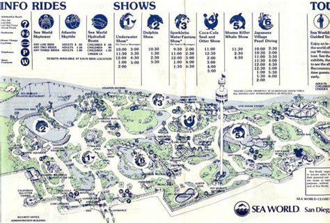 Theme Park Brochures SeaWorld San Diego Map 1980 | ThemeParkBrochures.net in 2023 | Seaworld san ...