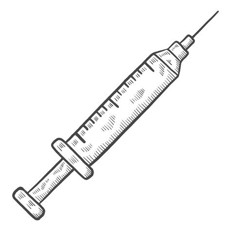 Premium Vector | Syringe healthcare charity humanitarian international day isolated doodle hand ...