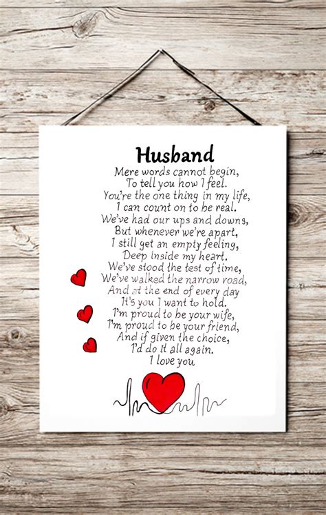 Birthday Husband Card Print. I Love You Card for Him. Birthday - Etsy