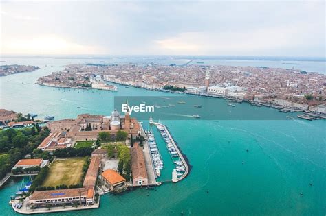 Aerial view of city and grand canal against | ID: 113534532