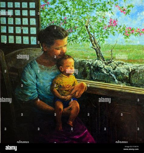 Philippines filipino art asian art rodolfo roa mother child hi-res stock photography and images ...