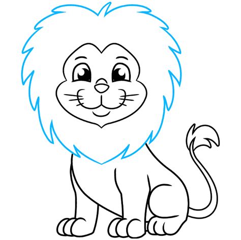 How to Draw an Easy Cartoon Lion - Really Easy Drawing Tutorial