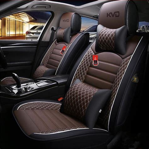 KVD Superior Leather Luxury Car Seat Cover for Hyundai Exter Coffee + – autoclint