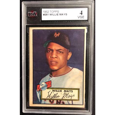 1952 TOPPS #261 WILLIE MAYS (4 VGE) ROOKIE CARD