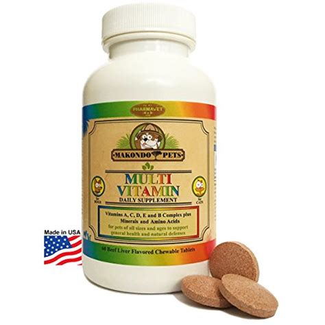 Multivitamin for Dogs and Cats by Makondo Pets - Senior Dog Vitamins with Antioxidants, Minerals ...