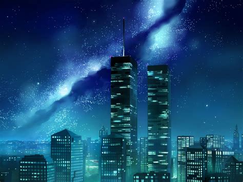 City Anime Tower Wallpapers - Wallpaper Cave