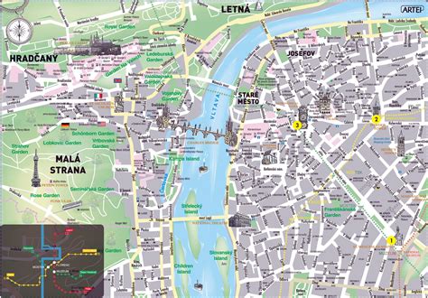 Maps of Prague | Detailed map of Prague in English | Maps of Prague (Czech Republic) | Tourist ...