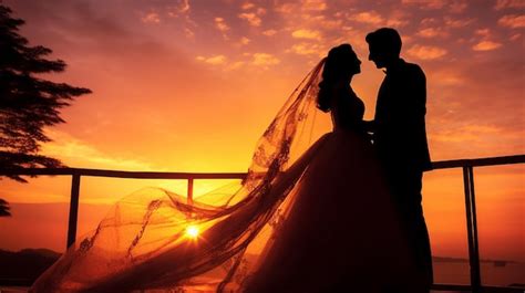 Premium AI Image | Photo of wedding Couple kissing and holding hand ...