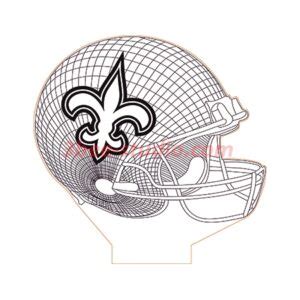 New Orleans Saints NFL helmet 3d illusion lamp plan vector file - 3Bee ...