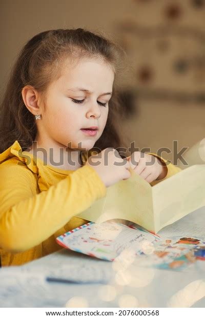 Cute Little Girl Writes Letter Santa Stock Photo 2076000568 | Shutterstock