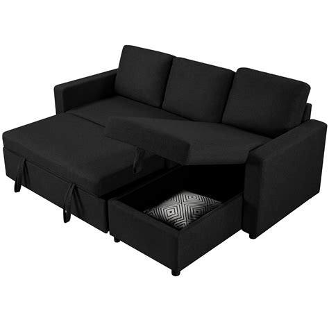 Yaheetech Sectional Sofa L-Shaped Sofa Couch Bed w/Chaise, Reversible ...