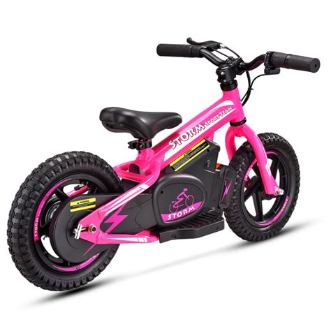 Storm 12" Kids Electric Balance Bike - Pink | Storm Buggies