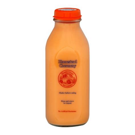 Homestead Creamery Whole Orange Cream Milk, 1 qt - Kroger