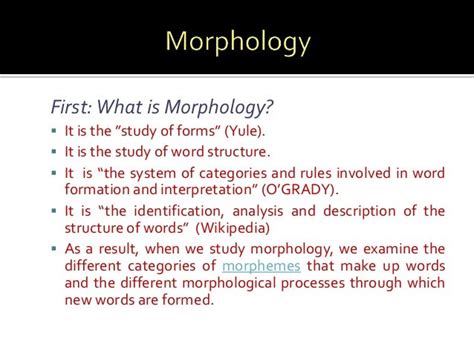 Morphology