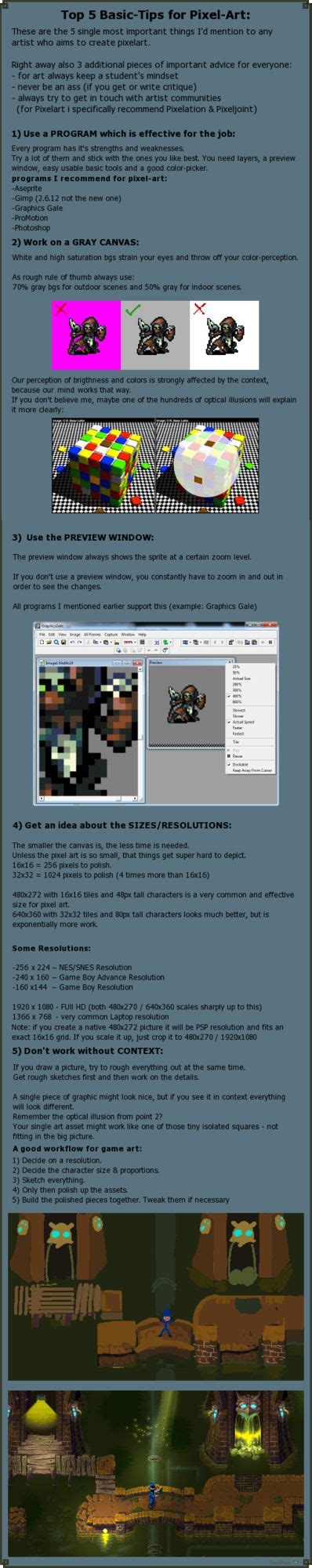 Top 5 Basic Tips for Pixel Art by Cyangmou.deviantart.com on ...