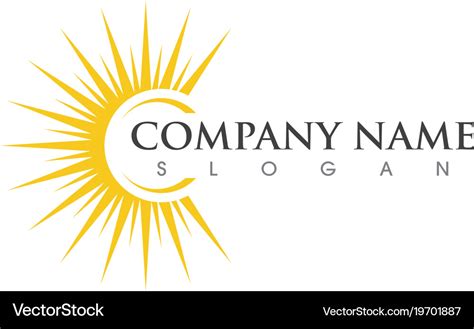 Sun logo template Royalty Free Vector Image - VectorStock