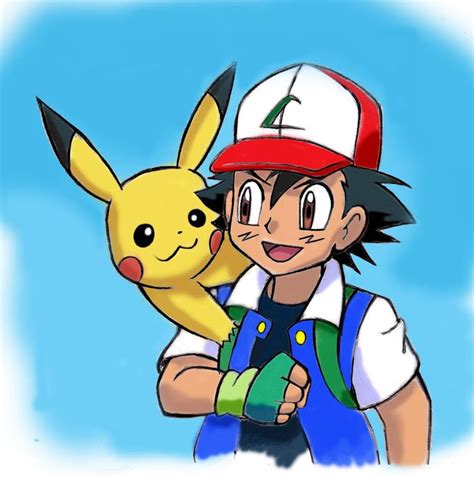 Pokemon Ash Ketchum and Pikachu by zdrer456 | Pikachu, Pokemon, Pokemon ...