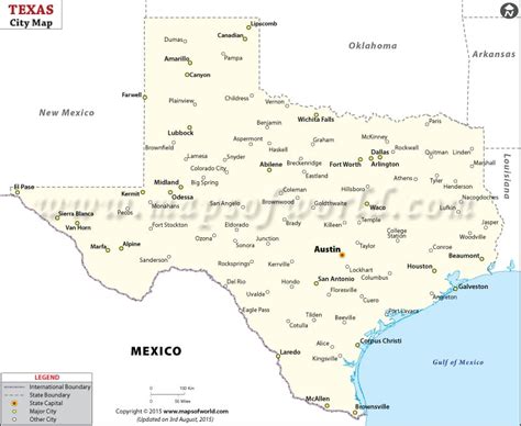 Texas Map with Cities | Texas Cities Map