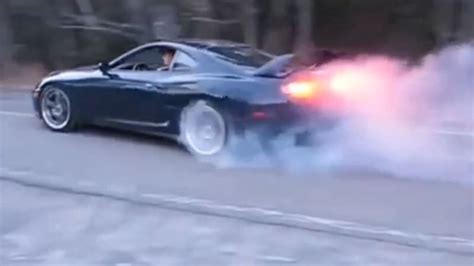 Enjoy 5 minutes of Supras drifting and shooting flames - Autoblog