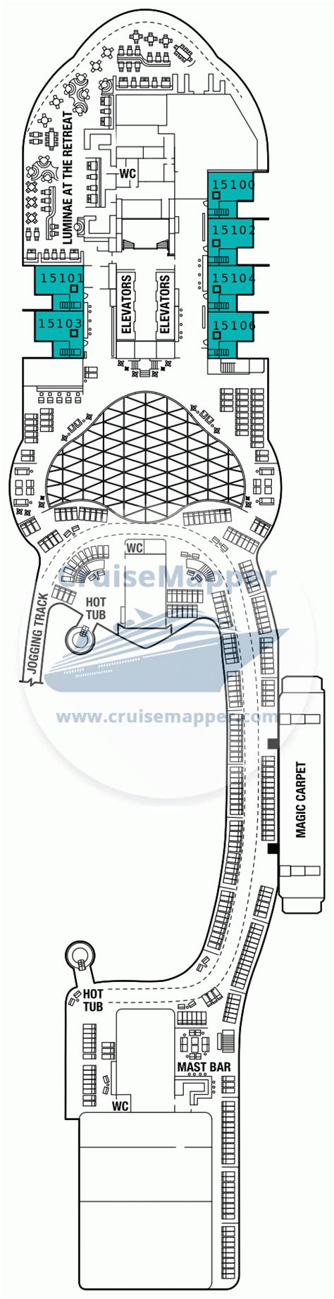 Celebrity Beyond deck 16 plan | CruiseMapper