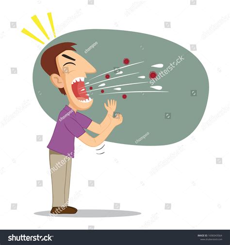 Sick Man Coughing Illustration Vector Cartoon Stock Vector (Royalty ...