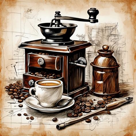 Vintage Coffee Bean Grinder Art Free Stock Photo - Public Domain Pictures