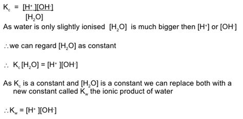 Ion Product Constant For Water