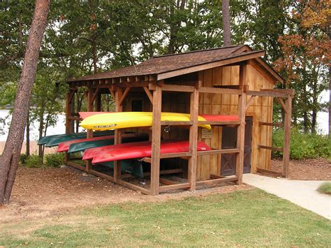 Canoe racks built with trusses and traditional wood joinery. Love this. | Cottages & Lake Living ...