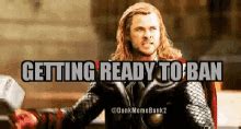 Thor Fierce Getting Ready Ban Hammer GIF | GIFDB.com