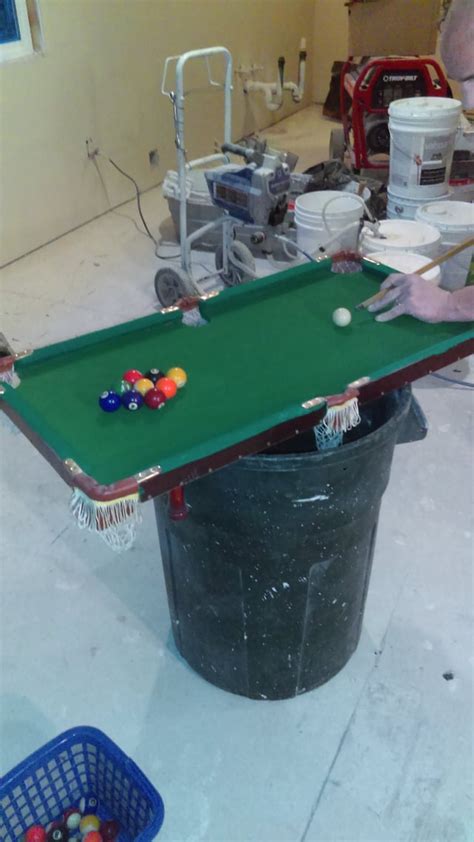 My dads homemade mini pool table. : r/mildlyinteresting