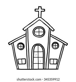 Church Cartoon Vector Illustration Hand Drawn 库存矢量图（免版税）345359693 | Shutterstock