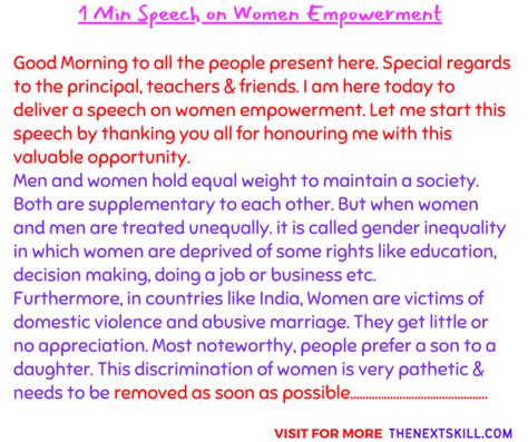 Top 4 Speech On Women Empowerment [1-5 Min]