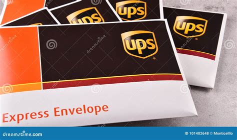 Envelopes of Uinited Parcel Service or UPS Editorial Stock Photo ...