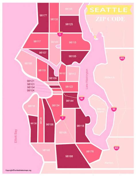 Seattle Zip Code Map | Map of Seattle Zip Codes