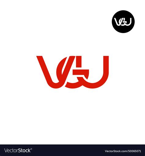 Letter vgu monogram logo design Royalty Free Vector Image