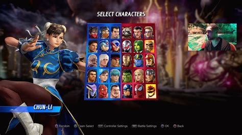 Marvel vs. Capcom: Infinite character select screen and menus 4 out of ...