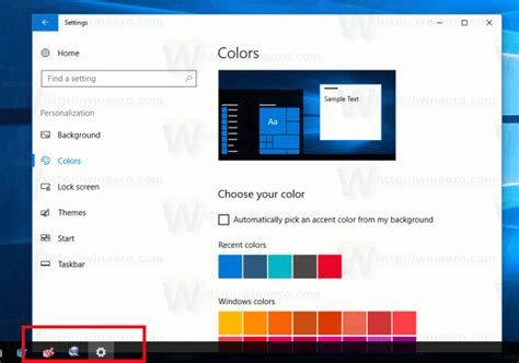 How to disable taskbar transparency in Windows 10