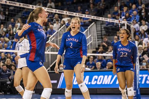 ‘Oh my gosh. We’re in the Sweet 16’: KU volleyball pulls off another ...