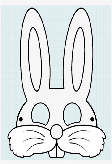 Download Rabbit Face Mask Template Clipart Easter Bunny Mask - Bunny ...