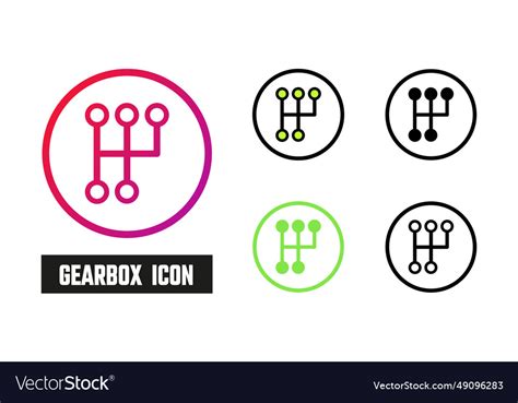 Gearbox icon set Royalty Free Vector Image - VectorStock